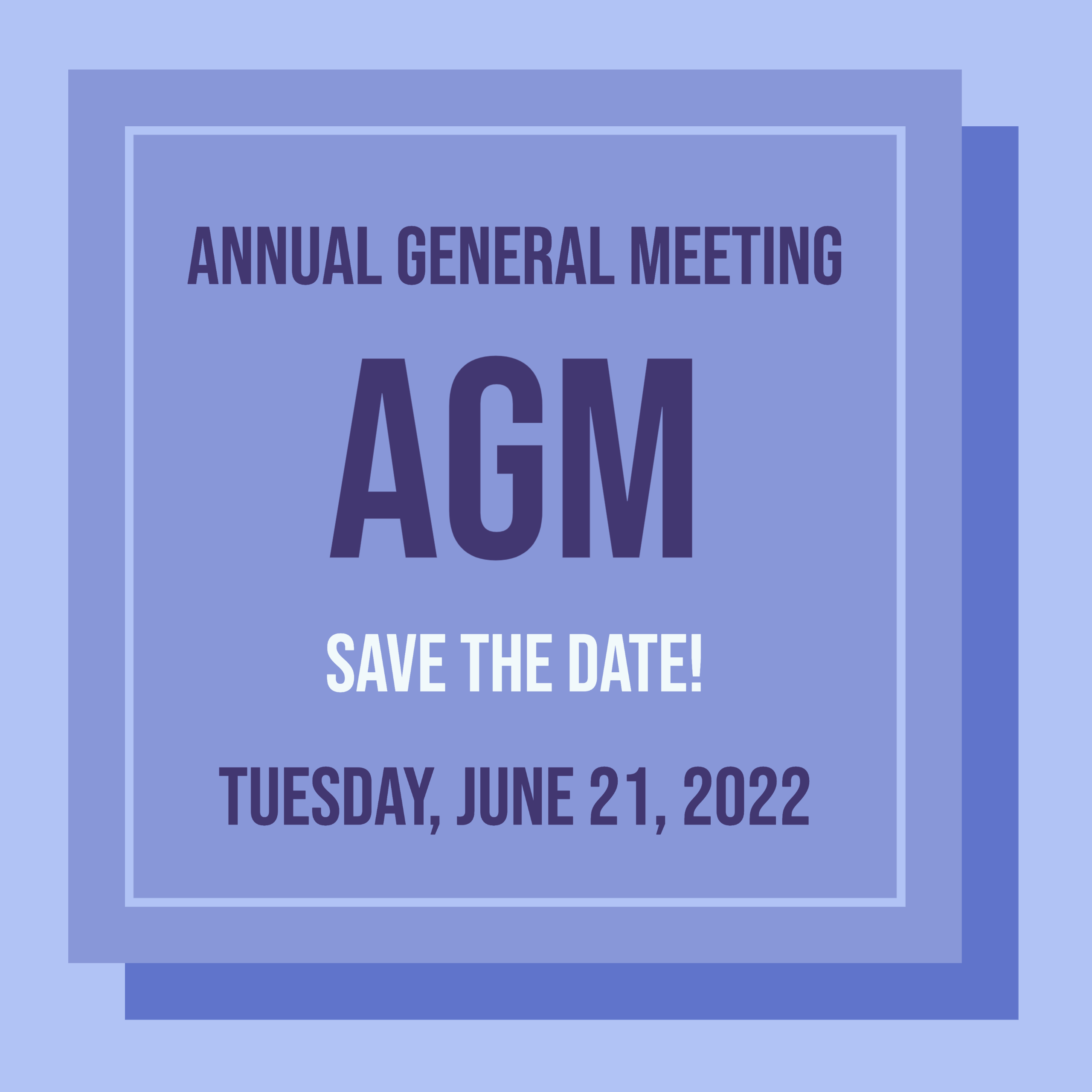 AGM 2022 – Save the Date!